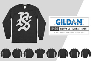 Download Gildan 5400 Longsleeve T Shirt Mock Creative Photoshop Templates Creative Market