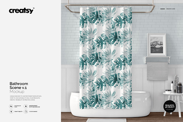 Download Search Bathroom Mockup Creative Market