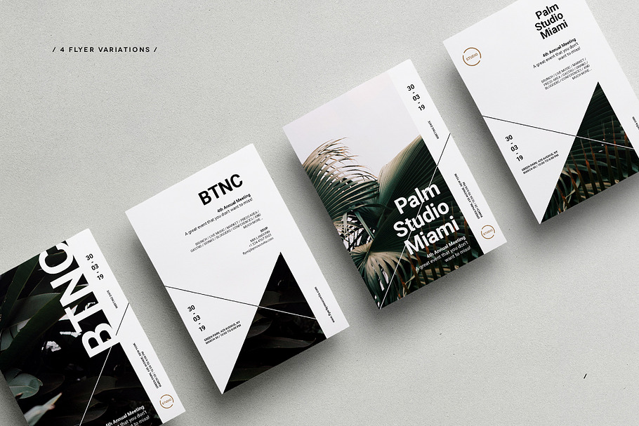 Line Flyer | Creative InDesign Templates ~ Creative Market