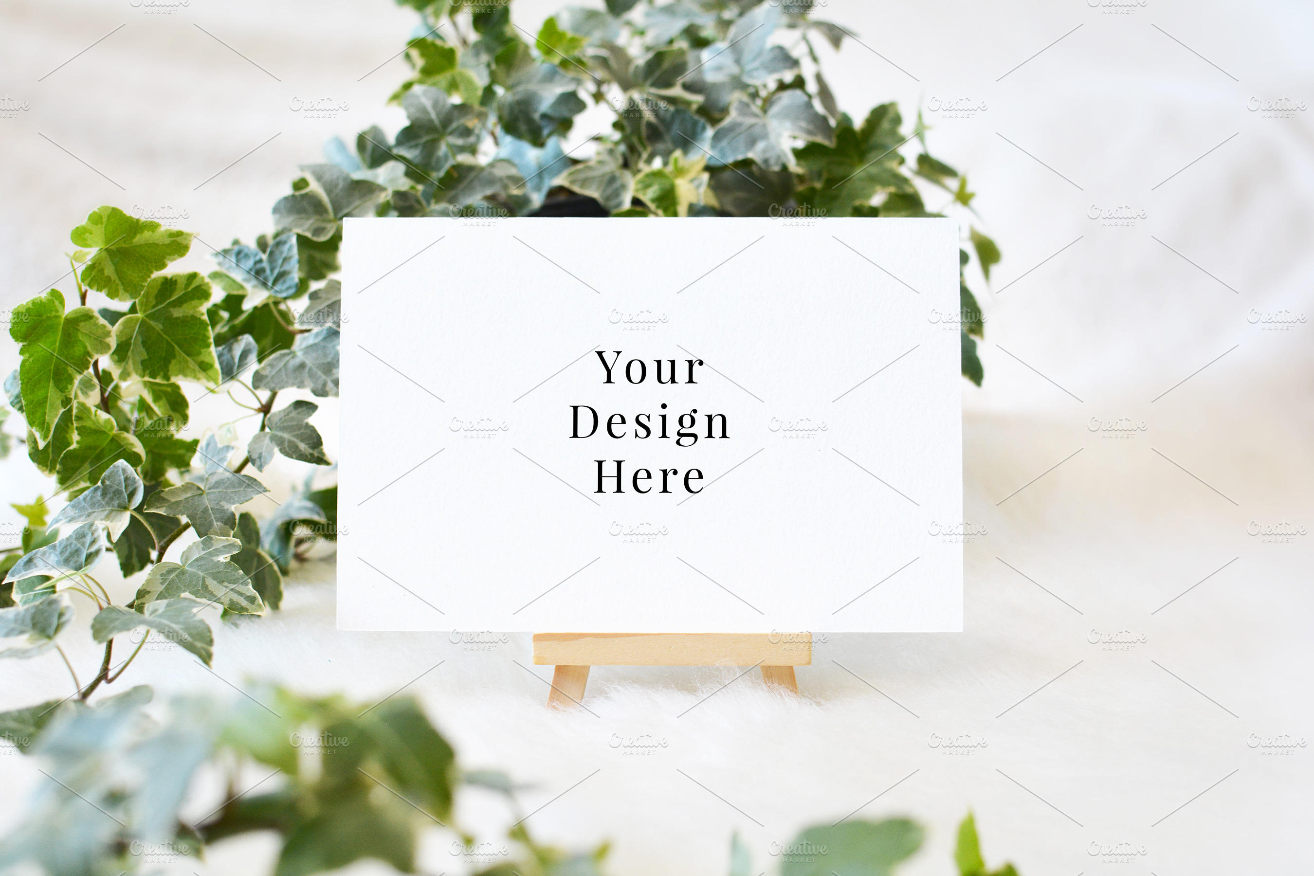 Download 4x6 Ivy Easel Styled Card Mockup Creative Photoshop Templates Creative Market