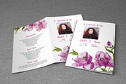 Funeral Program Template purple | Brochure Templates ~ Creative Market