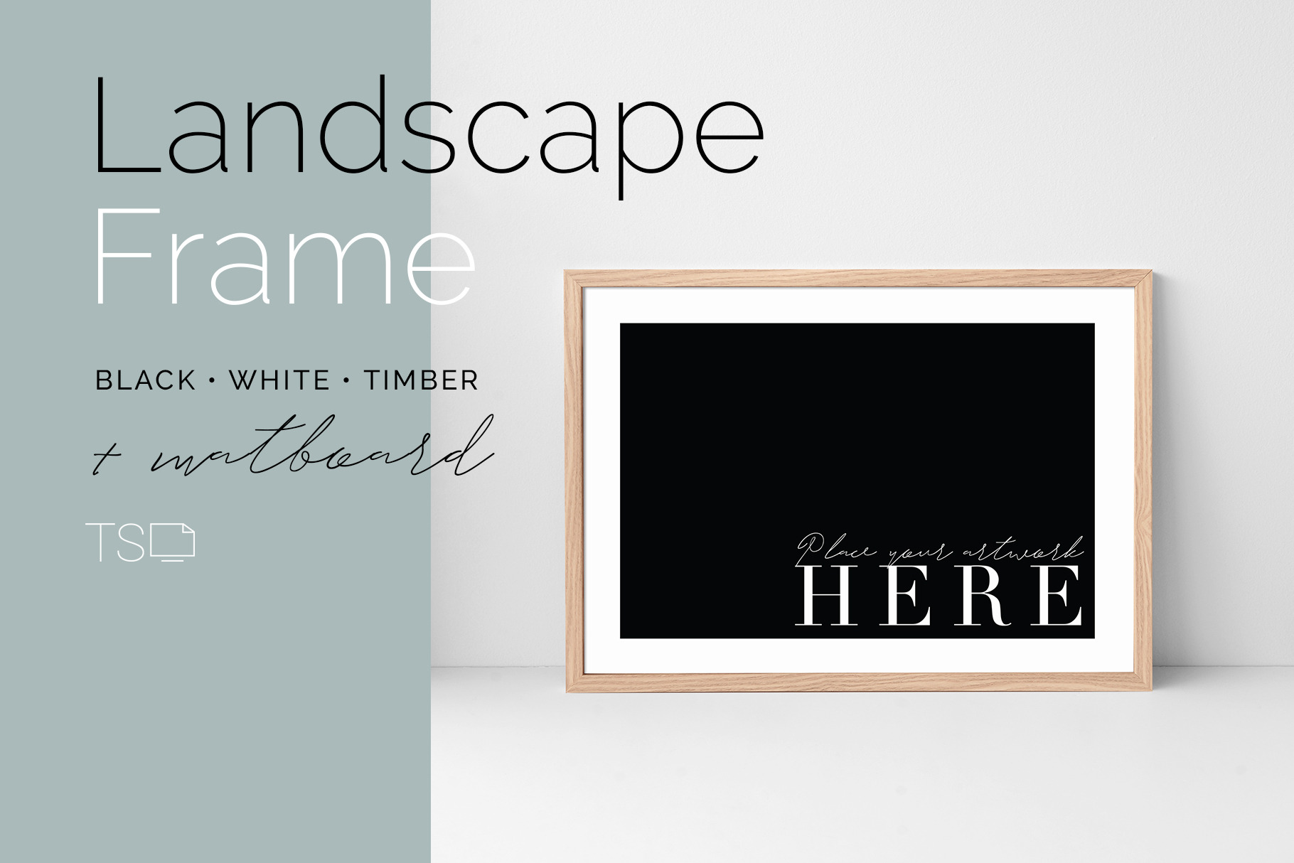 Download Landscape Frame Mockup With Matboard Creative Photoshop Templates Creative Market PSD Mockup Templates