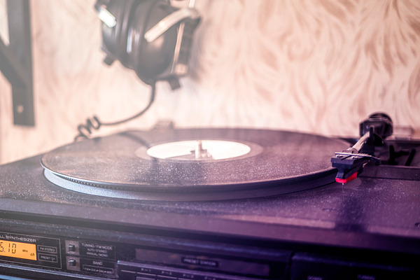 Old Dusty Vinyl Record Player Close Up At Home Studio High Quality Arts Entertainment Stock Photos Creative Market