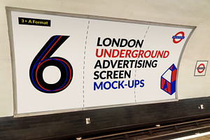 Download 4 London Underground Mock Ups Bundle Creative Photoshop Templates Creative Market