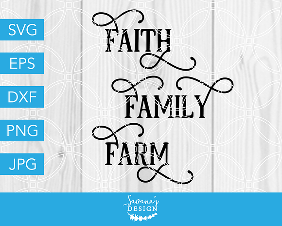 Faith Family Farm Svg Farmhouse Svg Pre Designed Photoshop Graphics Creative Market