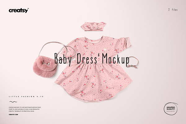 Download Baby Dress 6 & Headband Mockup Set | Creative Photoshop ...