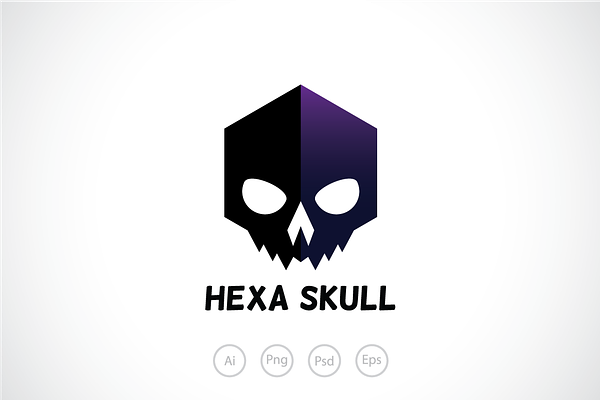 Download Hexagon Skull Mask Logo Template Creative Illustrator Templates Creative Market PSD Mockup Templates