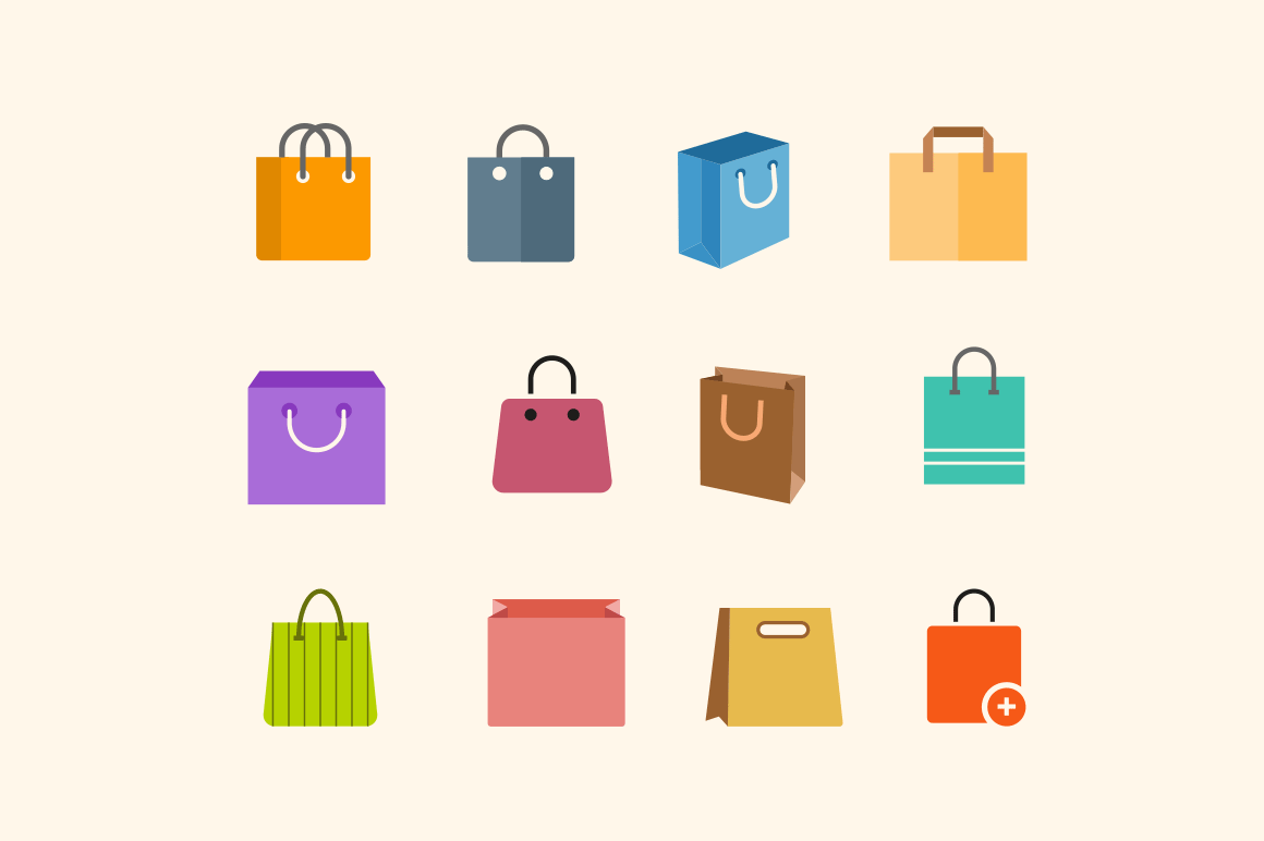 12 Shopping Bag Icons | Icons ~ Creative Market