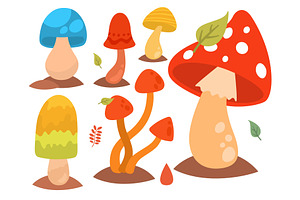 Wild Forest Mushrooms Set | Pre-Designed Photoshop Graphics ~ Creative