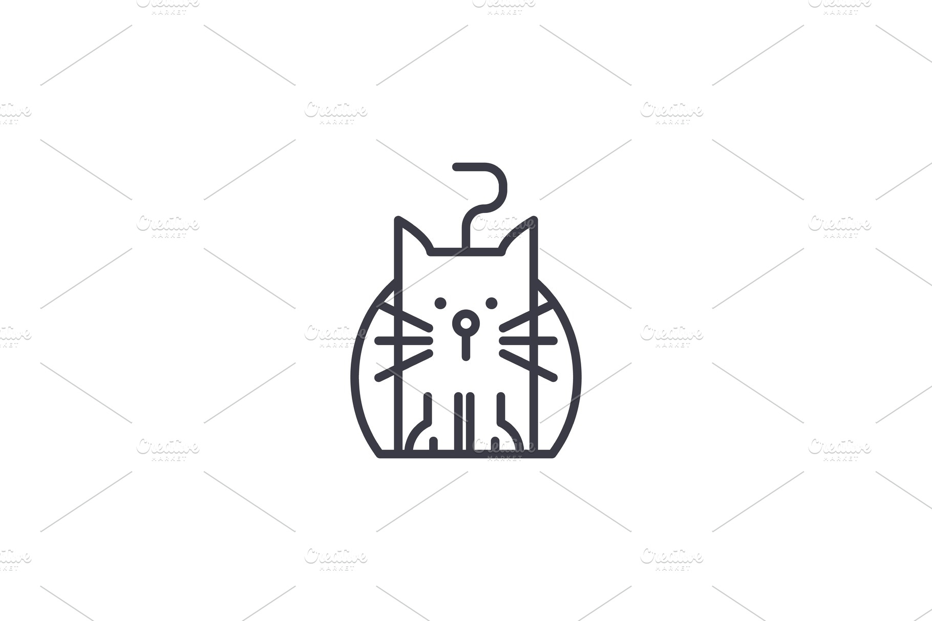 cat icon  Outline Icons ~ Creative Market