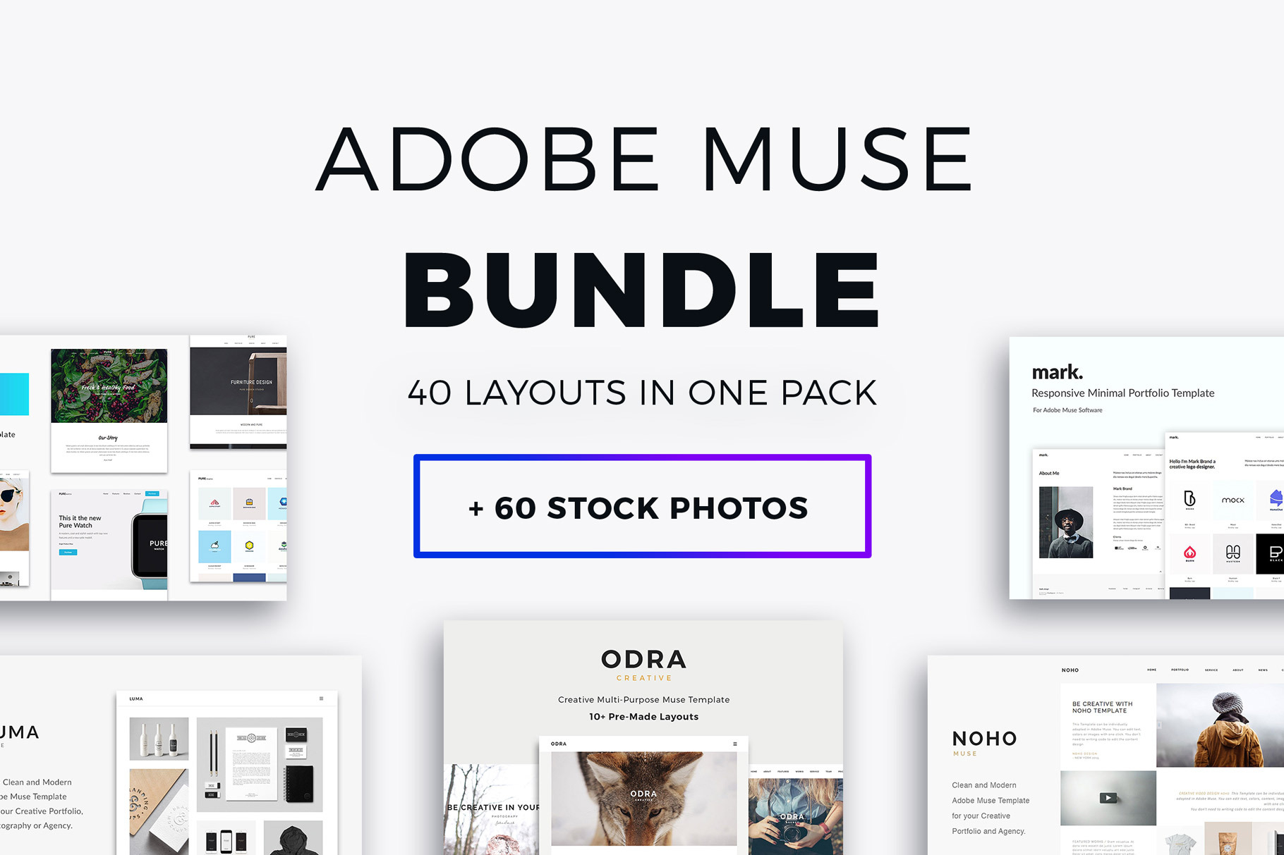 Adobe Muse Bundle 40 Templates Creative Landing Page Templates Creative Market