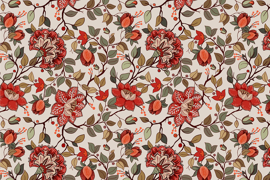 10 Decorative Floral Patterns | Pre-Designed Vector Graphics ~ Creative ...