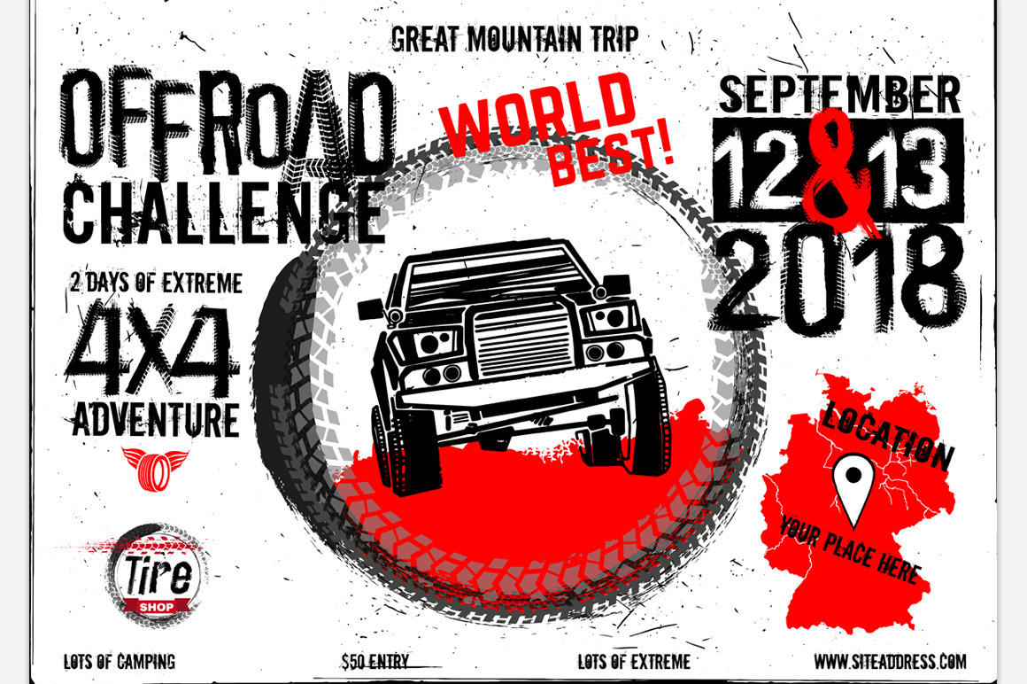 OffRoad Event Poster Graphics Creative Market