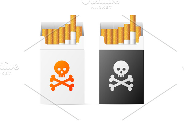 Realistic Cigarette Set | Pre-Designed Illustrator Graphics ~ Creative