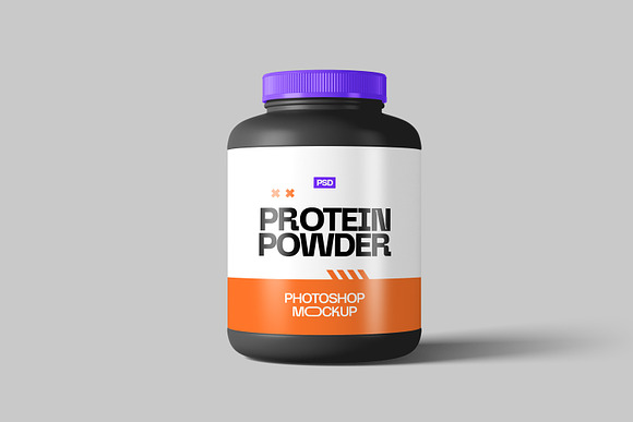 Free Protein Powder Container Mockup (PSD)