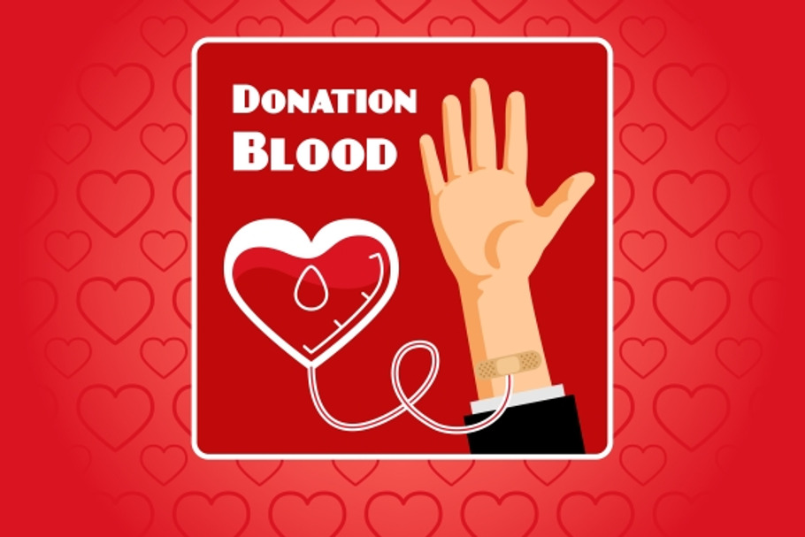 Blood donation poster | Pre-Designed Illustrator Graphics ~ Creative Market