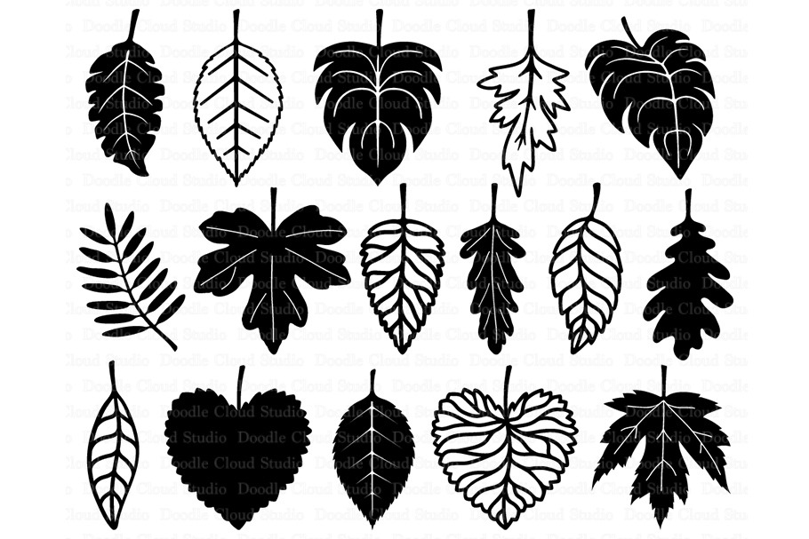 Leaf Svg Leaves Svg Files Illustrations Creative Market