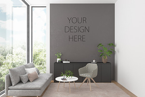 Poster mockup - Blank wall mockup | Creative Print Mockups ~ Creative ...