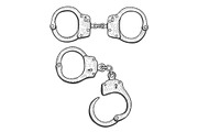 Handcuffs Hand drawn | Graphic Objects ~ Creative Market