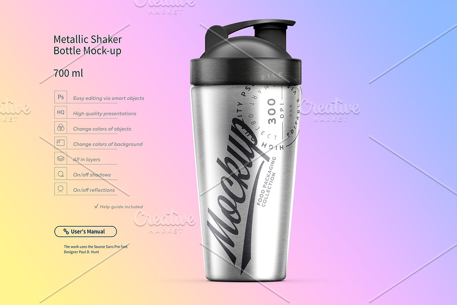 Download Transparent Shaker Bottle Mock Up Creative Photoshop Templates Creative Market