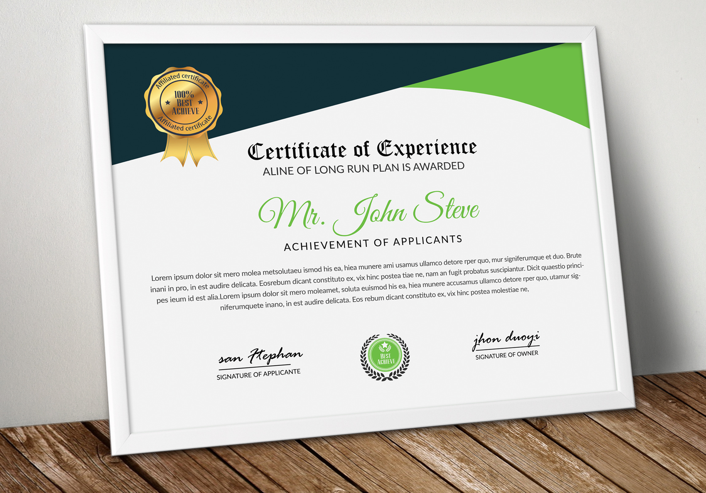 Certificate Word Format Template | Stationery Templates ~ Creative Market