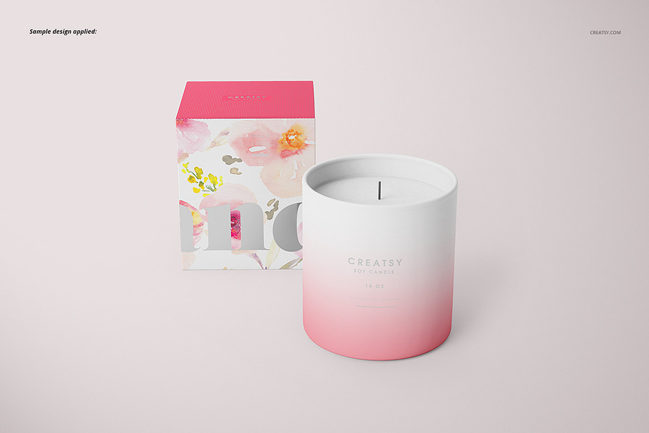 Download Candle and Box Mockup Set v.4 (mat) | Creative Photoshop Templates ~ Creative Market