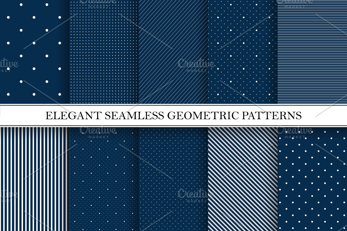 Geometric seamless elegant patterns | Graphic Patterns ~ Creative Market