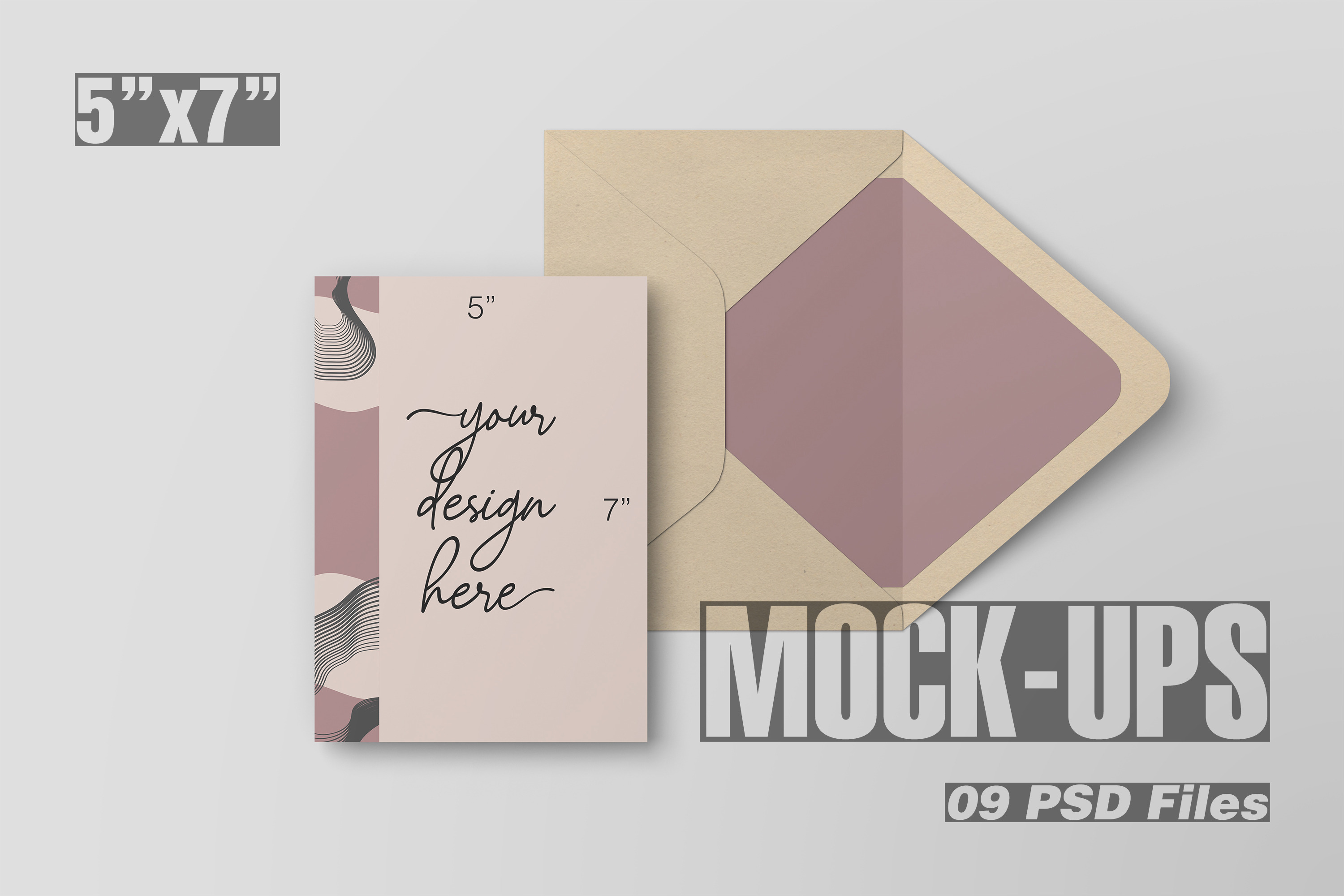 Download 5x7 Postcard Envelope Mockup Creative Photoshop Templates Creative Market