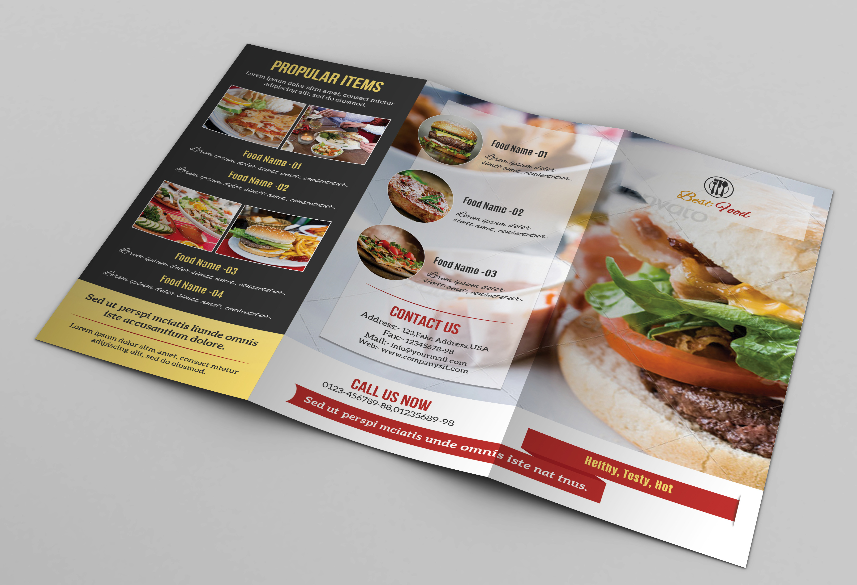 Food Menu TemplateV106 Brochure Templates Creative Market