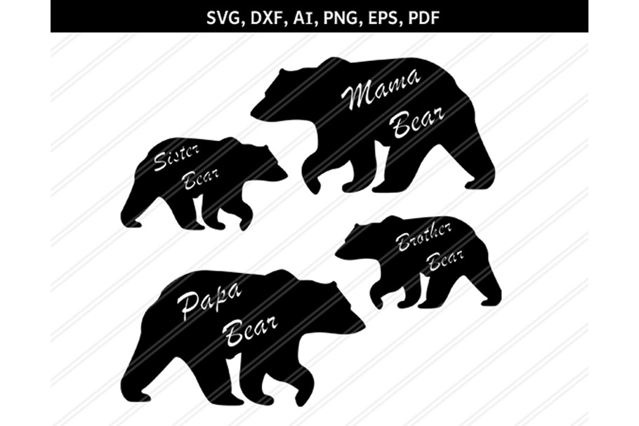 Download Bear Family Svg Dxf Eps Ai Png Pdf Pre Designed Photoshop Graphics Creative Market 3D SVG Files Ideas | SVG, Paper Crafts, SVG File