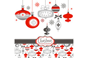 Christmas Clip Art,ornaments | Pre-Designed Illustrator Graphics ~ Creative Market