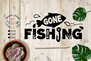 Download Gone Fishing Cut File Pre Designed Photoshop Graphics Creative Market