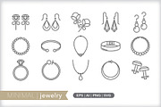 Jewelry icon set | Creative Market