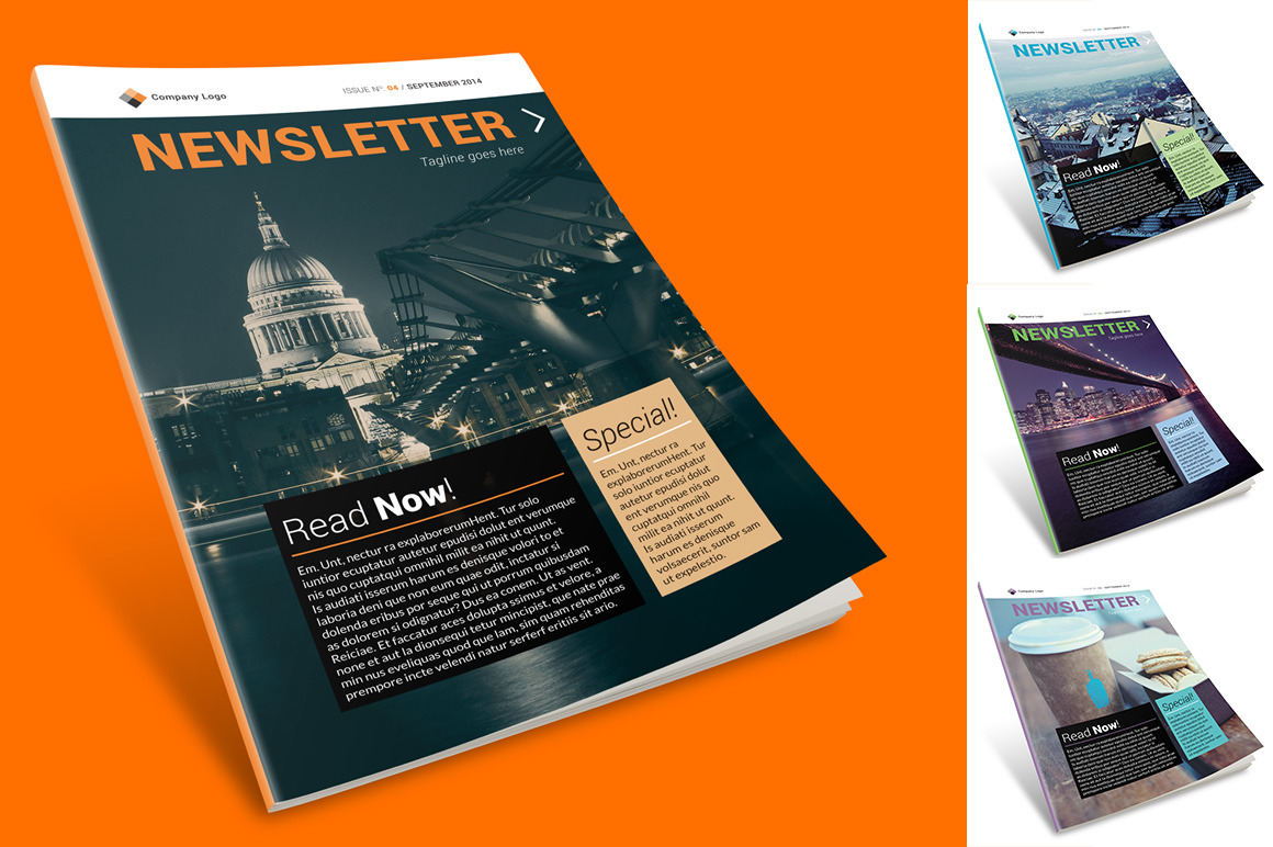 Modern Newsletter Creative Indesign Templates Creative Market