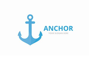 Anchor Shield Logo | Creative Illustrator Templates ~ Creative Market