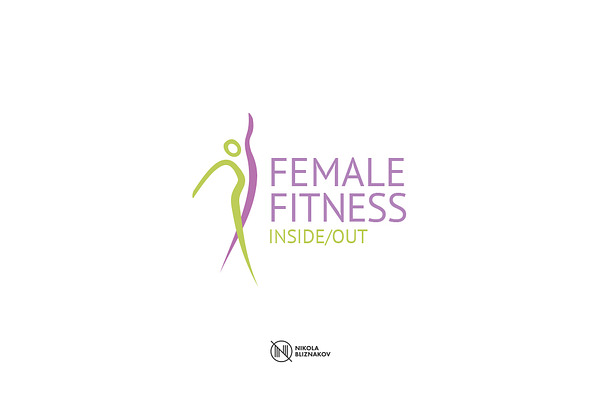 Female Fitness Logo Creative Illustrator Templates Creative Market