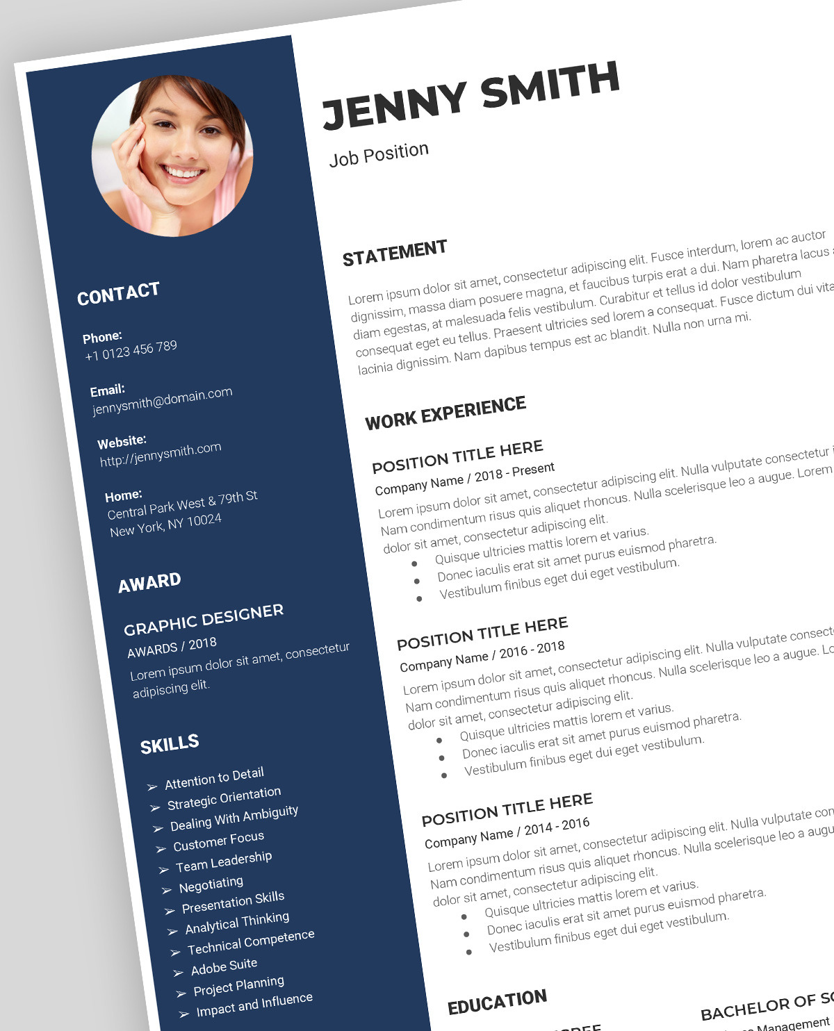 Resume Template, CV, Google Docs | Resume Templates ~ Creative Market