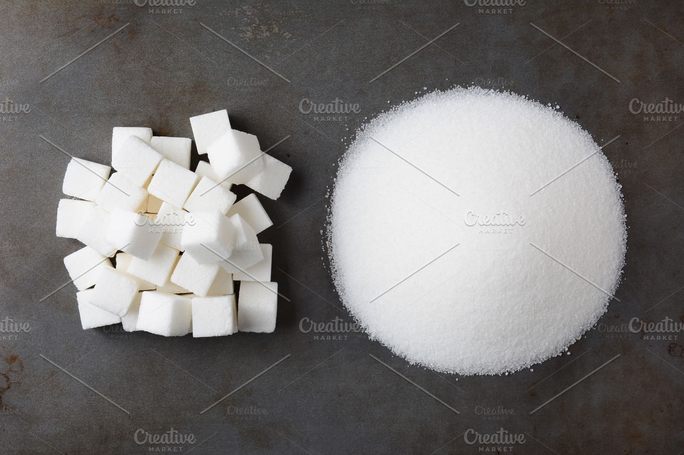 Sugar Cubes and Granulated Food Images Creative Market