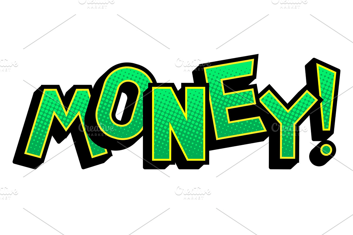 Слово money. Money Words. Comics слово для авы.