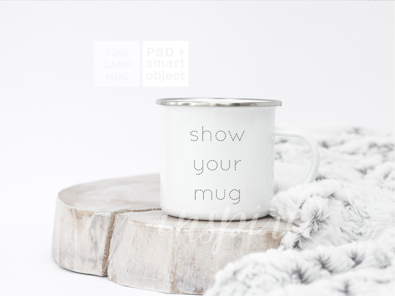 Download 10oz Enamel Mug Nordic Mockup Psd Creative Photoshop Templates Creative Market