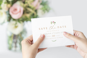 Tropical Save The Date Template Creative Wedding Templates Creative Market