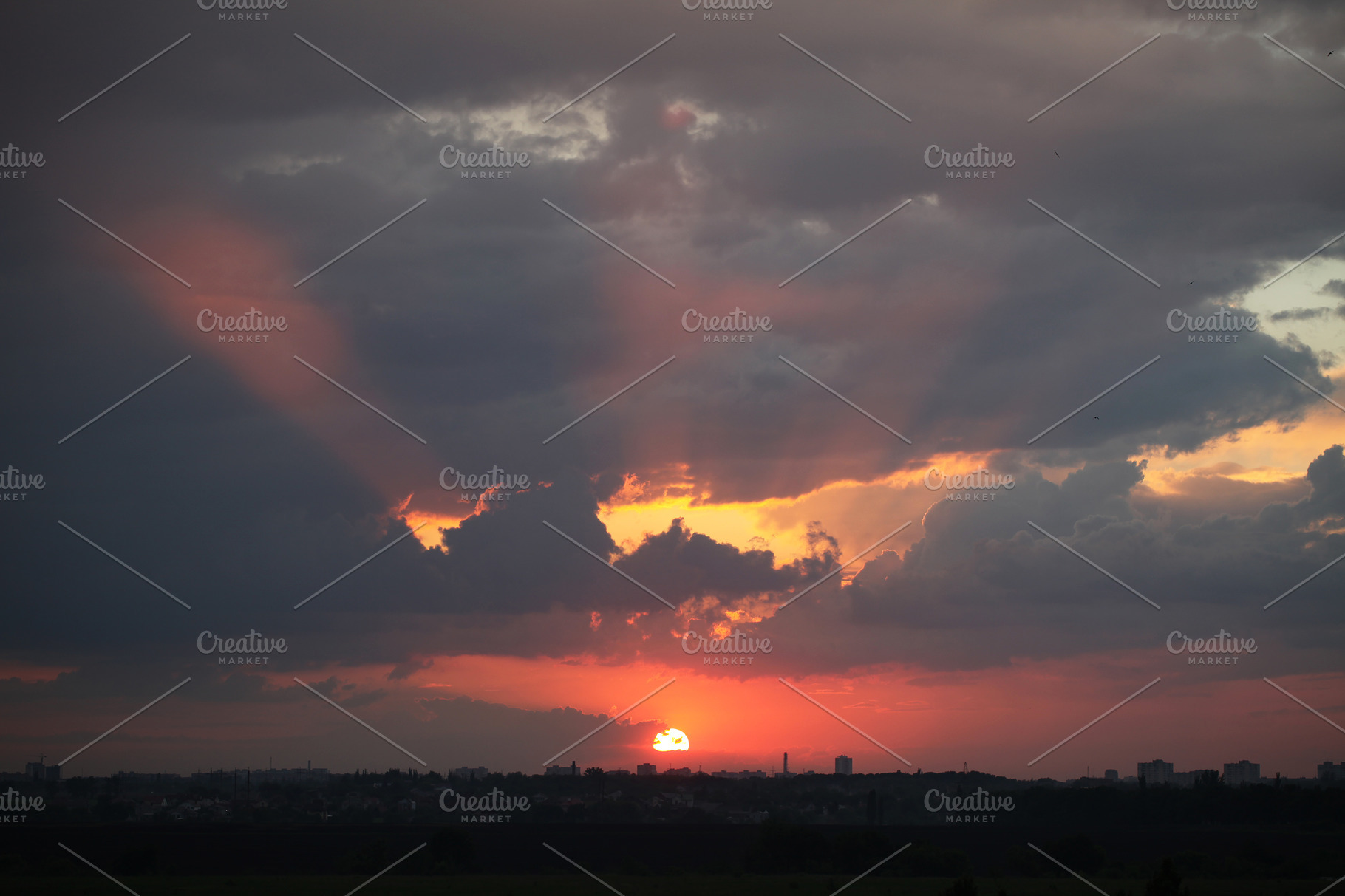 Sunset Evening Glow Twilight Dusk Containing Sunset Evening Glow And High Quality Nature Stock Photos Creative Market