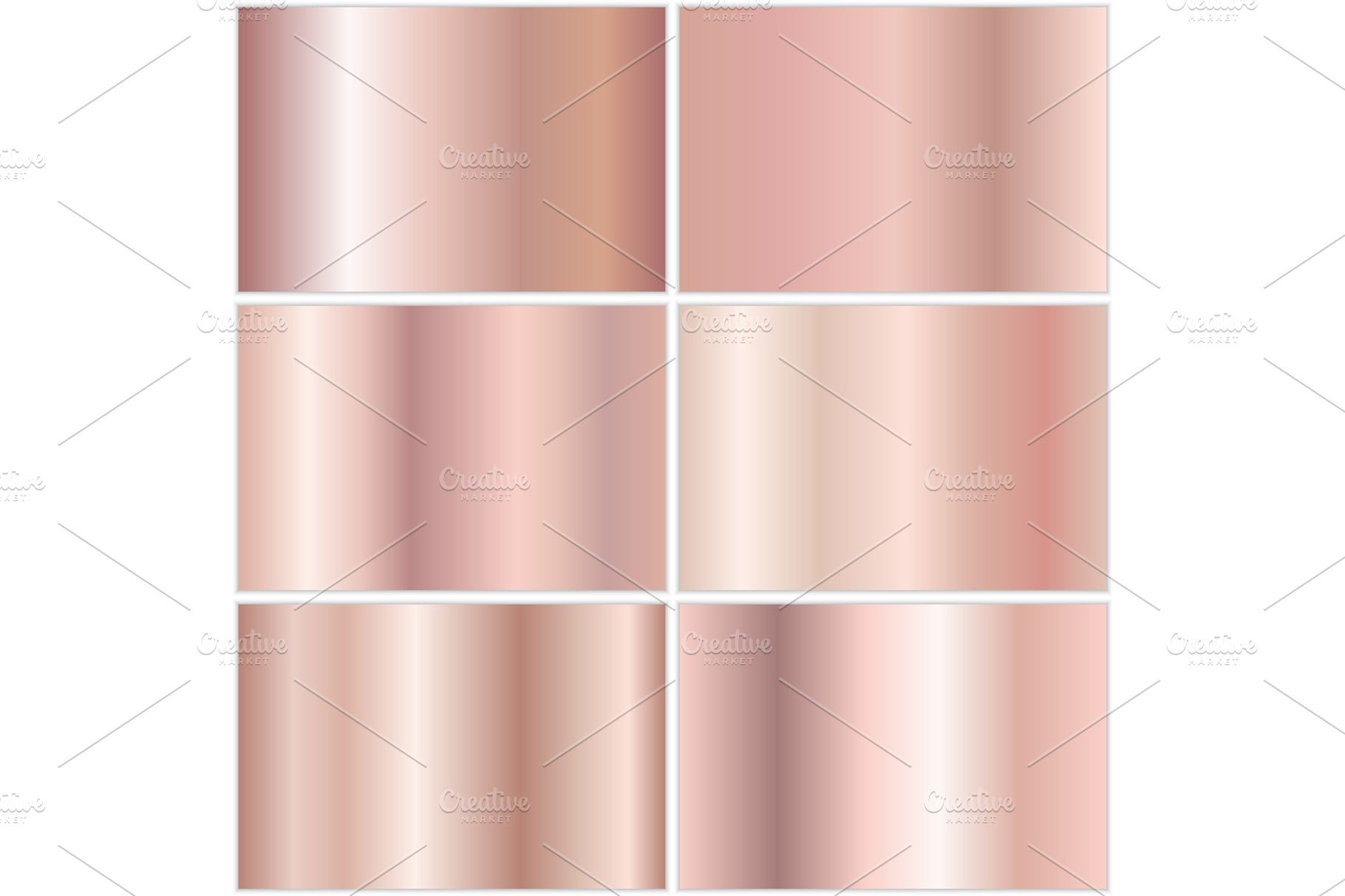 Collection of metallic gradients | Vector Graphics ~ Creative Market