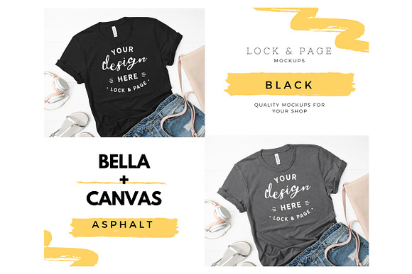 Download Bella Canvas 3001 Mockup Bundle V32 Creative Illustrator Templates Creative Market