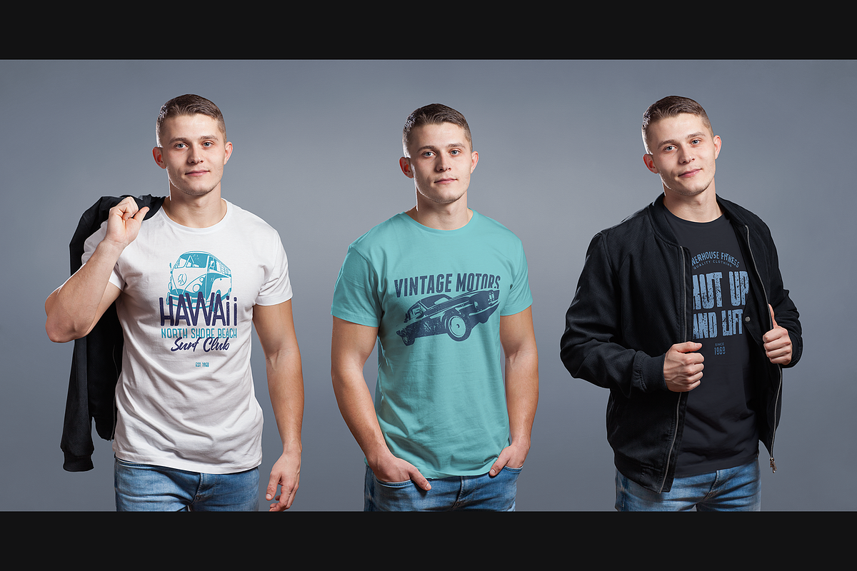 Download Mens Crew Neck T-shirt Mock-up | Creative Photoshop ...