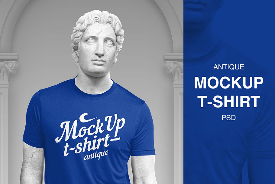 4 Mockups Of T Shirt Antique 2 Creative Photoshop Templates Creative Market