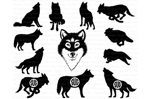 Download Wolf Svg Wolf Head Svg Files Pre Designed Photoshop Graphics Creative Market