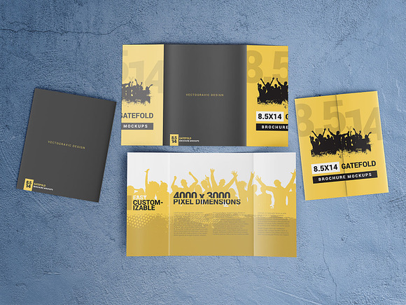 Download 8 5 14 Gatefold Brochure Mockups Creative Photoshop Templates Creative Market Yellowimages Mockups