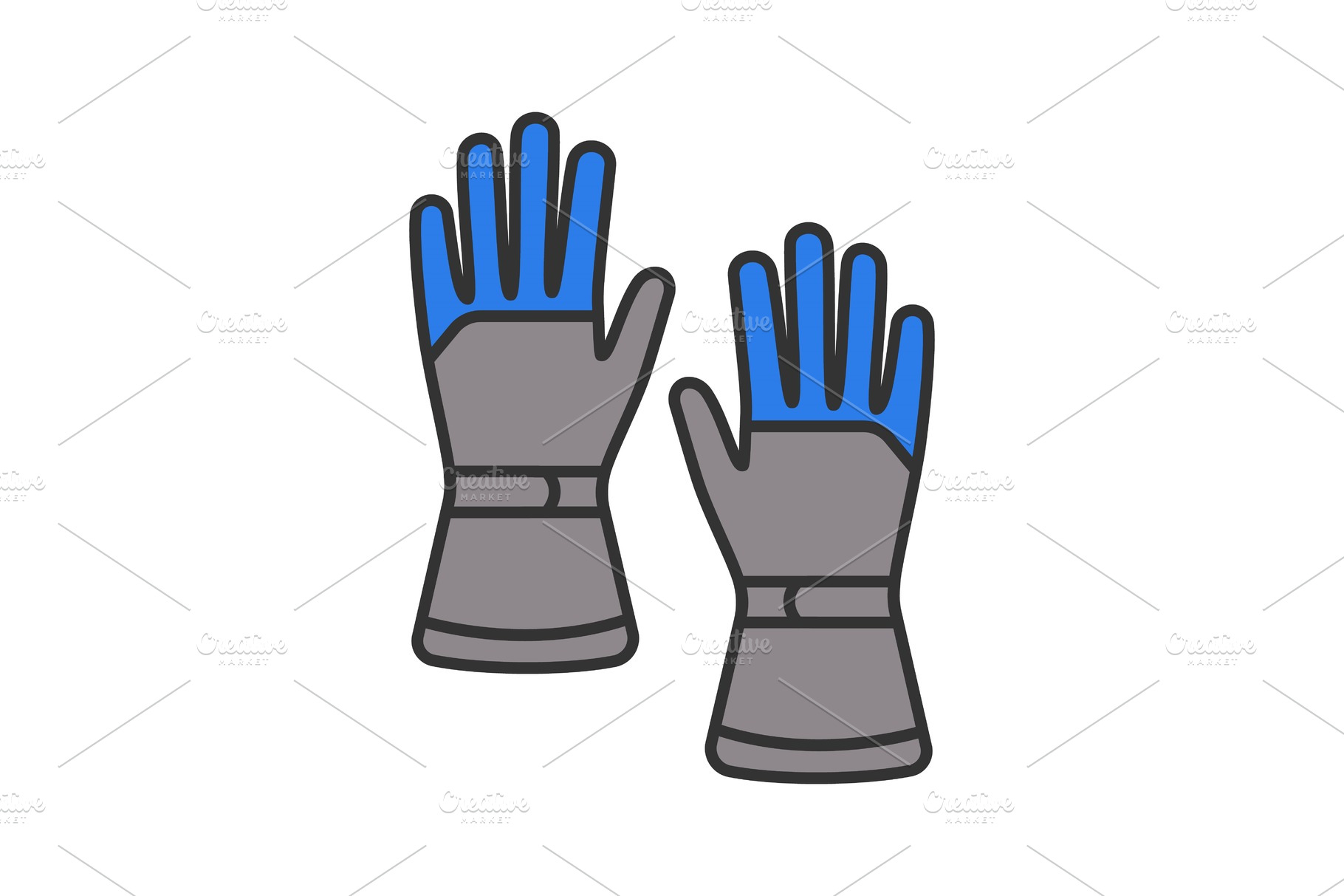 Download Winter Ski Gloves Color Icon Pre Designed Vector Graphics Creative Market