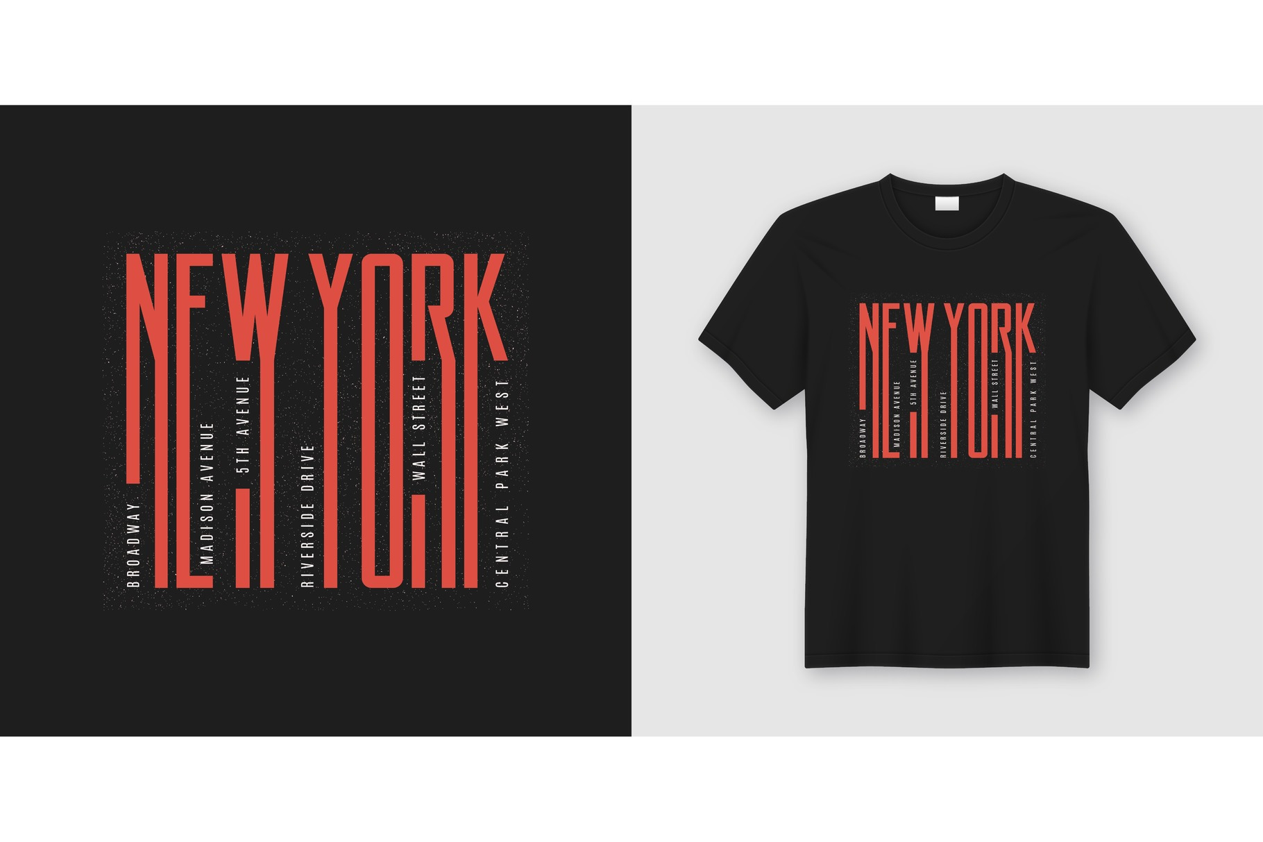 New York Streets T Shirt Design Vector Graphics ~ Creative Market